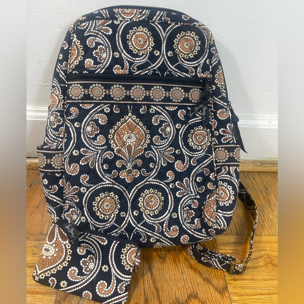 Vera Bradley Cafe Latte Retired Print Backpack